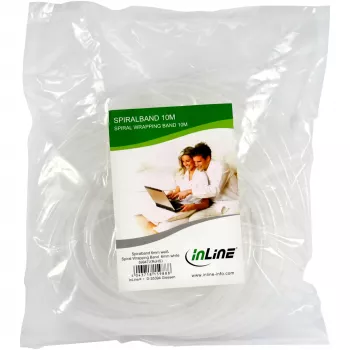 InLine σπιράλ ταινία περιέλιξης 10m φυσικό 18mm, λευκό, 10000 mm, 18 mm, 585 g, 350 mm, 360 mm
