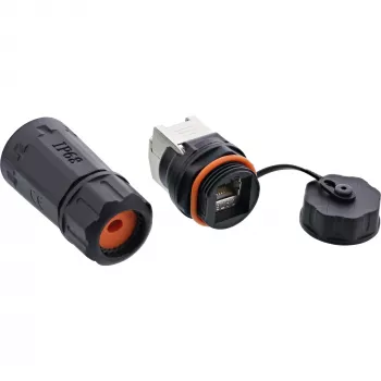 InLine σετ ζεύκτη Cat.6A, αδιάβροχο IP68, 2x RJ45 F/F, 1:1