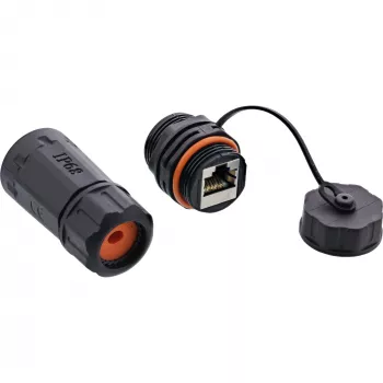 InLine ζεύκτης Cat.6A, αδιάβροχος IP68, 2x RJ45 F/F, 1:1