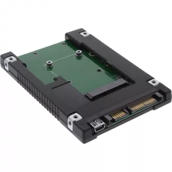 InLine προσαρμογέας δίσκου 2,5 ίντσες SATA σε mSATA SSD 76620B Μαύρο