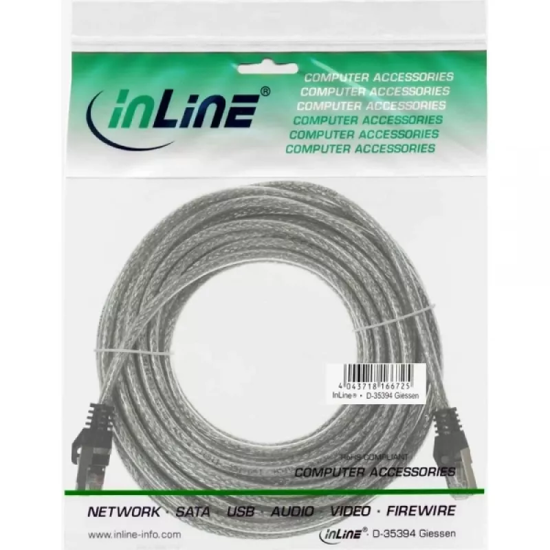 Καλώδιο patch InLine SF/UTP Cat.5e διαφανές 7,5m