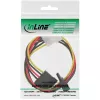 Εσωτερικό καλώδιο τροφοδοσίας InLine 1x 4πολ Molex / 2x SATA τροφοδοσίας 0,30 m