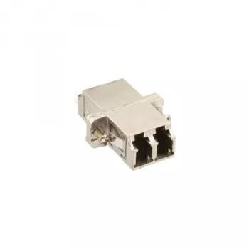 Προσαρμογέας οπτικών ινών InLine μεταλλικός Duplex LC/LC MM κεραμικός δακτύλιος με φλάντζα 89989M