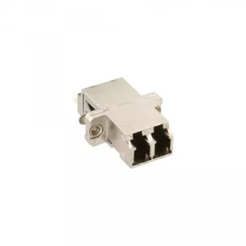 Προσαρμογέας οπτικών ινών InLine μεταλλικός Duplex LC/LC MM κεραμικός δακτύλιος με φλάντζα 89989M