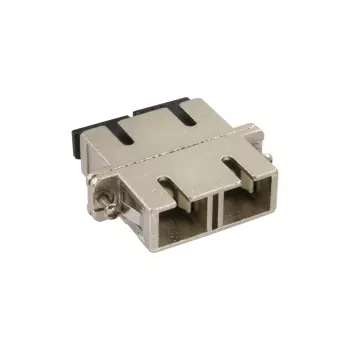 Μεταλλικός προσαρμογέας οπτικών ινών InLine Duplex SC/SC MM κεραμικός δακτύλιος με φλάντζα