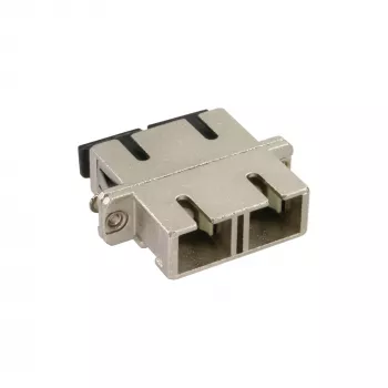 Μεταλλικός προσαρμογέας οπτικών ινών InLine Duplex SC/SC MM κεραμικός δακτύλιος με φλάντζα