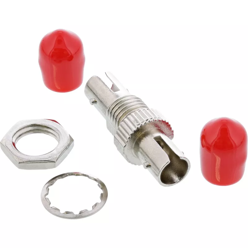 Σύνδεσμος οπτικών ινών InLine Simplex ST/ST Multimode μεταλλικός δακτύλιος 89990B