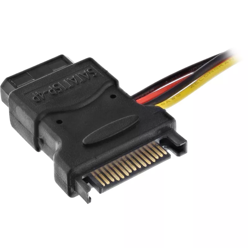 Καλώδιο τροφοδοσίας SATA θηλυκό SATA / 3x αρσενικό 4-Pin Molex 0,15 m InLine 29679