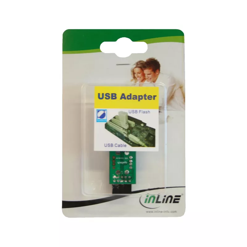 InLine Προσαρμογέας USB 2.0 εσωτερικός 2x υποδοχή USB A σε header μητρικής 33440I