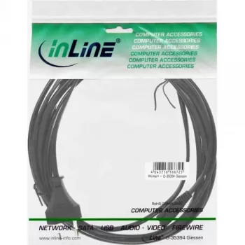 InLine Καλώδιο ρεύματος, ευρωπαϊκό βύσμα / βύσμα Euro8, μαύρο, 5 m