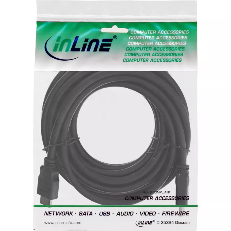 Καλώδιο HDMI High Speed αρσενικό / αρσενικό μαύρο 5 m InLine 17605E