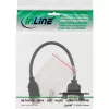 InLine Καλώδιο προσαρμογέα USB 2.0 Type-A υποδοχή / σύνδεση σασί Type-A, 0,2 m