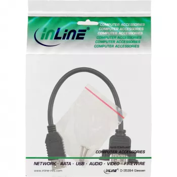 InLine Καλώδιο προσαρμογέα USB 2.0 Type-A υποδοχή / σύνδεση σασί Type-A, 0,2 m
