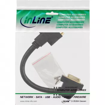 InLine Καλώδιο προσαρμογέα DVI-I 24+5 υποδοχή DVI / υποδοχή με φλάντζα 0,2 m