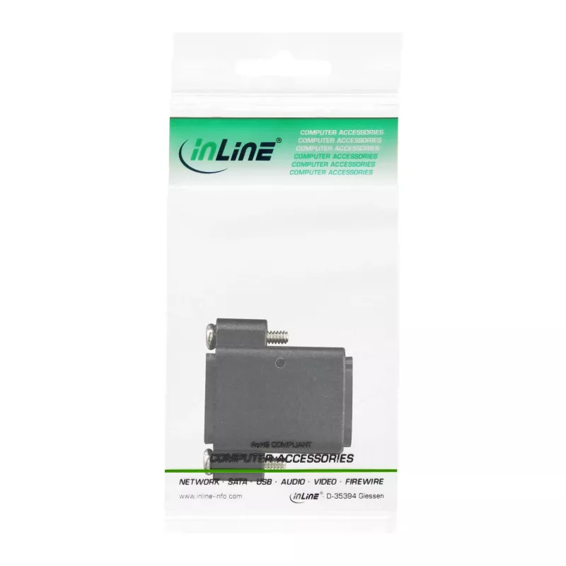 InLine Προσαρμογέας HDMI Type-A υποδοχή / A υποδοχή επιχρυσωμένος με φλάντζα, 4K2K