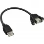 Καλώδιο προσαρμογέα USB 2.0 Type-A υποδοχή / σύνδεση σασί Type-B InLine 33441F 0,2 m