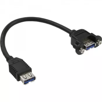 InLine Καλώδιο προσαρμογέα USB 3.0 Type-A υποδοχή / σύνδεση σασί Type-A, 0,20m