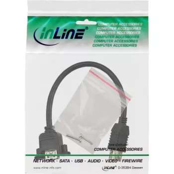 InLine Καλώδιο προσαρμογέα USB 3.0 Type-A υποδοχή / σύνδεση σασί Type-A, 0,20m