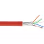 Καλώδιο patch InLine S/FTP PiMF Cat.6A χωρίς αλογόνα 500MHz κόκκινο 100m
