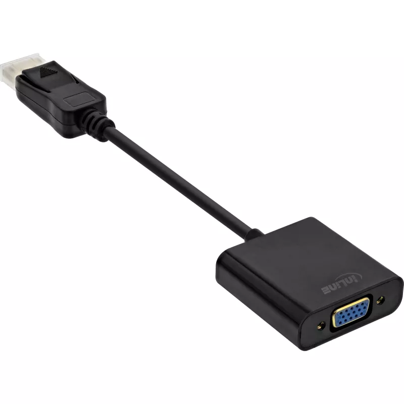 Καλώδιο προσαρμογέα DisplayPort InLine Basic, βύσμα DP / υποδοχή VGA μαύρο 0,15 m