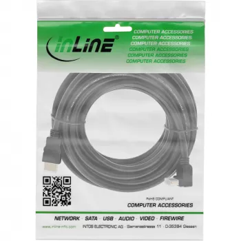 Καλώδιο High Speed HDMI InLine με Ethernet, γωνιακό, 10 m