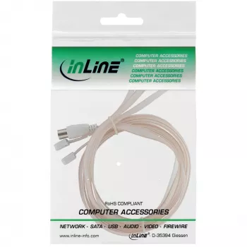 Κεραία διπόλου InLine για σύνδεση FM IEC 75 Ohm 46230 InLine