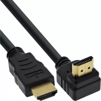 Καλώδιο HDMI InLine 17055V 0,5m γωνιακό High Speed με Ethernet
