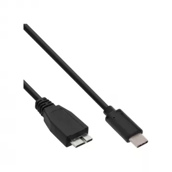 Καλώδιο USB 3.2 Gen.1x2 InLine 35726 0,5 m βύσμα USB-C βύσμα Micro-B μαύρο