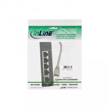 InLine splitter ISDN 5x υποδοχή RJ45 καλώδιο 15cm με αντιστάσεις τερματισμού