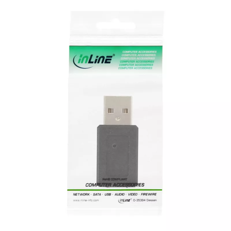 Προσαρμογέας USB 2.0 βύσμα A / υποδοχή Mini 5 ακίδων InLine 33500A