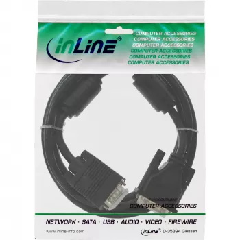 InLine καλώδιο DVI-A 12+5 βύσμα / βύσμα 15Pin HD VGA 3m
