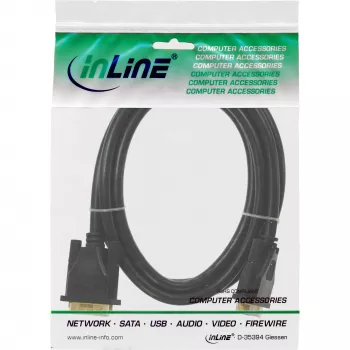 InLine καλώδιο DVI-D Premium 24+1 βύσμα/βύσμα Dual Link επιχρυσωμένο 15m