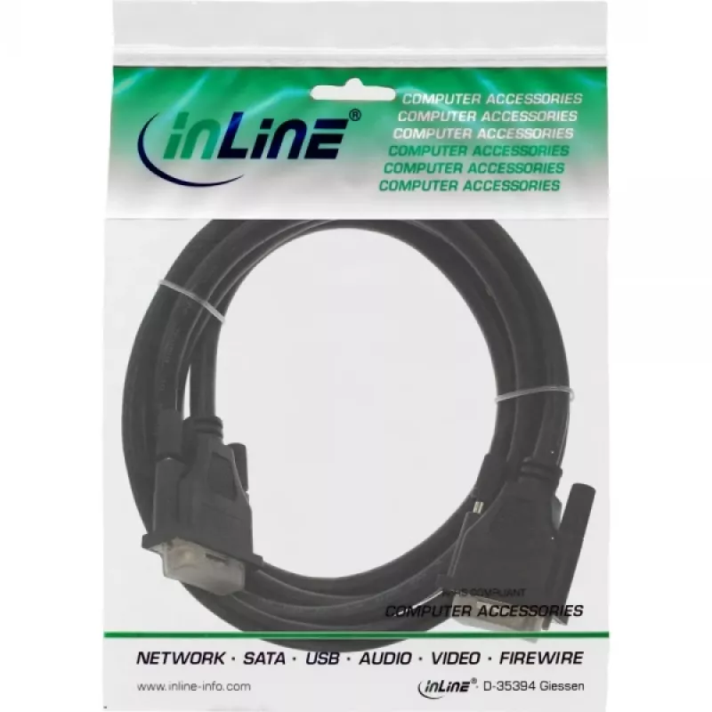 InLine καλώδιο DVI-D, 24+1 βύσμα/βύσμα, Dual Link, 2 m