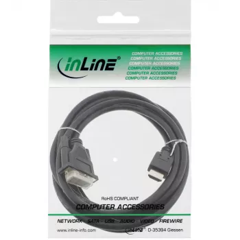 InLine καλώδιο HDMI-DVI βύσμα HDMI / βύσμα DVI 18+1 μαύρο 3 m