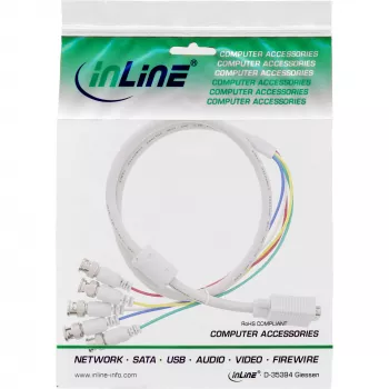 InLine καλώδιο VGA BNC 5x BNC / βύσμα HD 15 5m