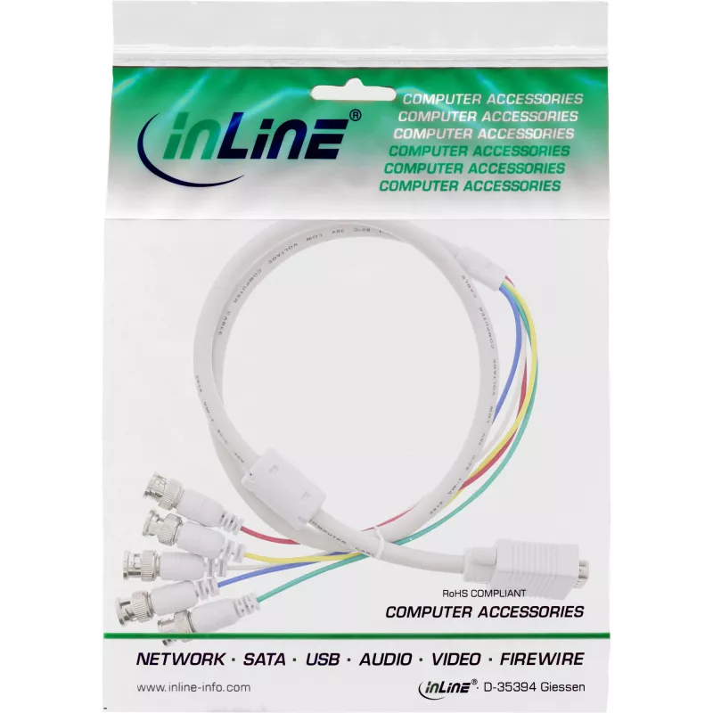 InLine καλώδιο VGA BNC 5x BNC / βύσμα HD 15 5m