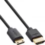 InLine Slim καλώδιο Ultra High Speed HDMI AM/CM 8K4K επιχρυσωμένο μαύρο 2m