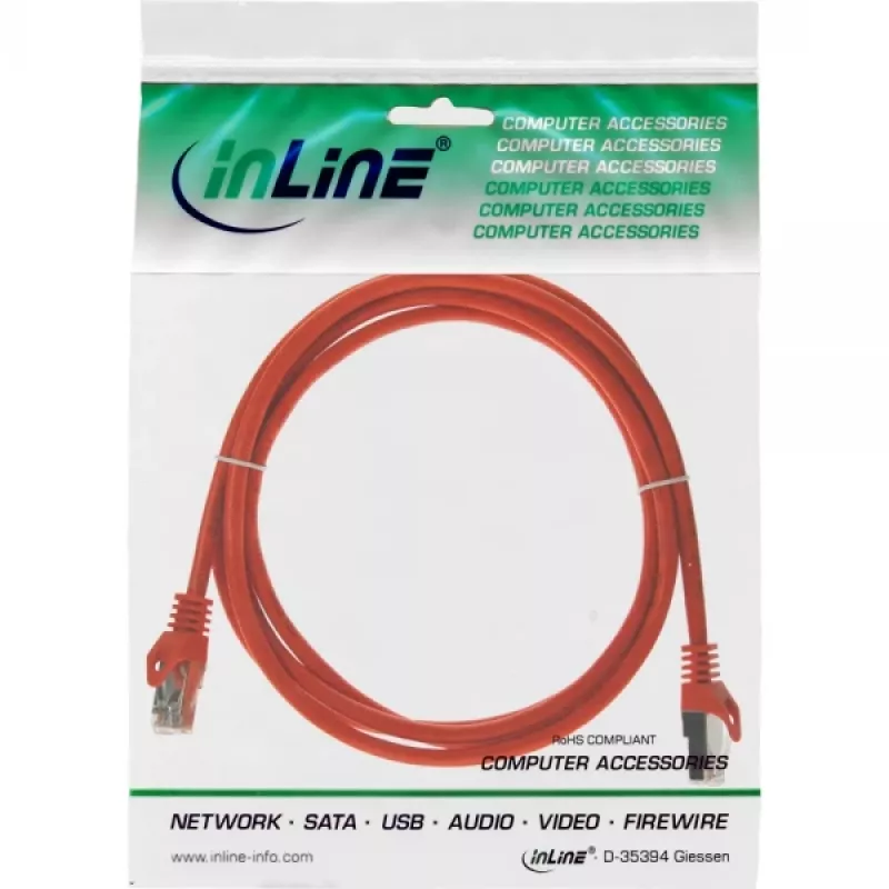 Καλώδιο patch InLine SF/UTP Cat.5e πορτοκαλί 0,25m