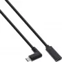 Καλώδιο USB 3.2 Gen.1x2 InLine 35782 βύσμα USB-C γωνιακό / υποδοχή μαύρο 2m