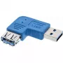 Αντάπτορας USB 3.0 Type-A βύσμα / A υποδοχή αριστερά γωνιακός 90° InLine 35300M