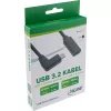 Καλώδιο InLine USB 3.2 Gen.1x2, βύσμα USB-C γωνιακό / υποδοχή, μαύρο, 0,5 m