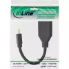 Καλώδιο αντάπτορας InLine Mini DP βύσμα σε DisplayPort υποδοχή, 4K2K, μαύρο, 0,15m