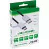 Καλώδιο InLine USB 2.0, βύσμα USB-C / βύσμα Micro-B, μαύρο/alu, εύκαμπτο, 0,5m