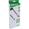 Σπιράλ καλώδιο InLine USB 2.0, βύσμα USB-C / βύσμα USB-A, μαύρο/alu, εύκαμπτο, 2m