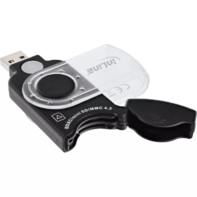 InLine φορητός αναγνώστης καρτών USB 3.0, για SD/SDHC/SDXC, microSD