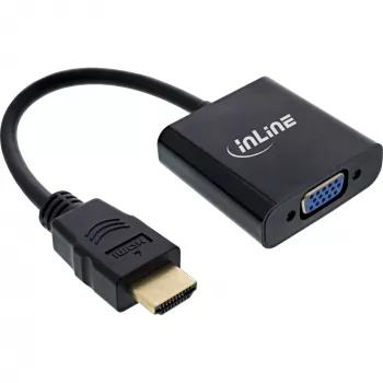 Καλώδιο μετατροπέα InLine HDMI σε VGA με ήχο ενεργός μετατροπέας βίντεο μαύρο