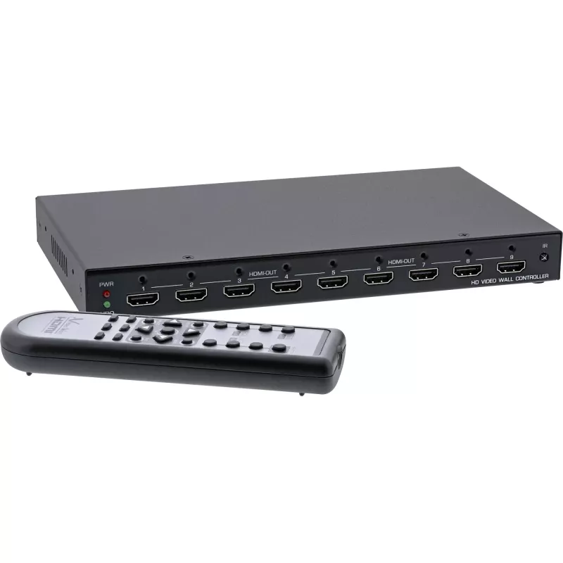 InLine HDMI ελεγκτής βίντεο τοίχου 1 σε 9, Full-HD