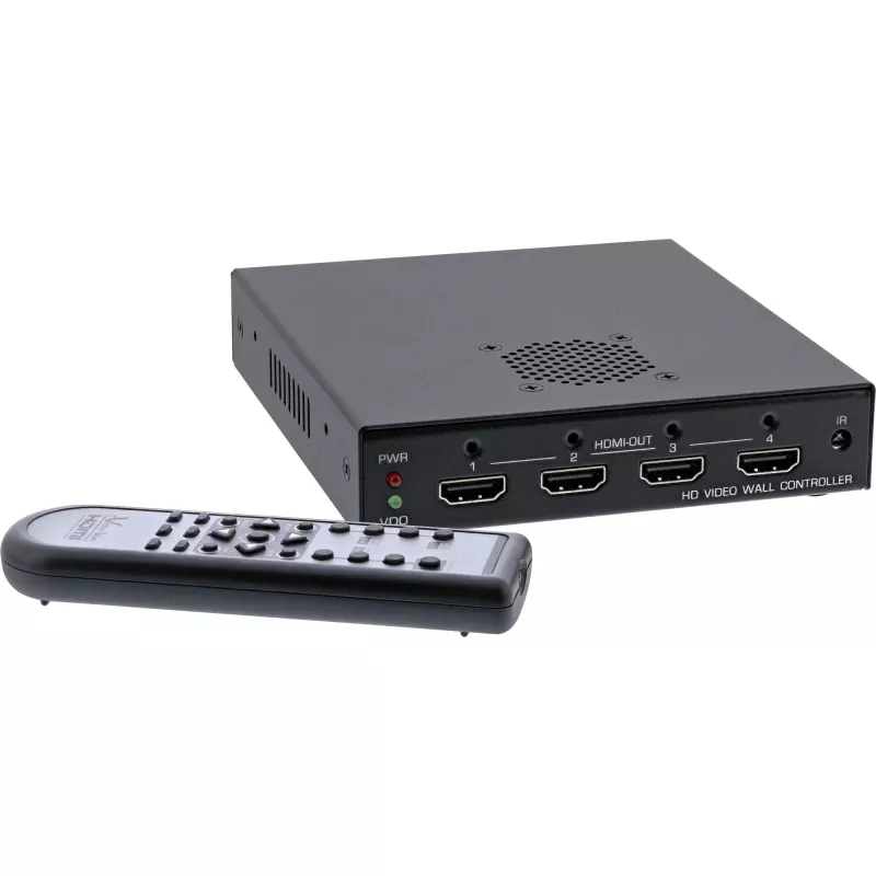 InLine HDMI ελεγκτής βίντεο τοίχου 1 σε 4, Full-HD