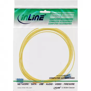 Καλώδιο διπλής οπτικής ίνας InLine LC/LC 9/125µm OS2 1m