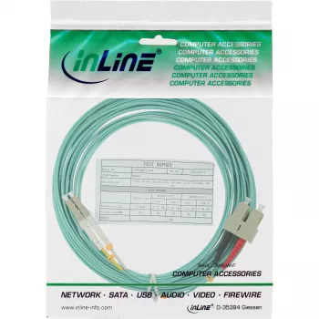 Καλώδιο διπλής οπτικής ίνας InLine LC/SC 50/125µm OM3 15m